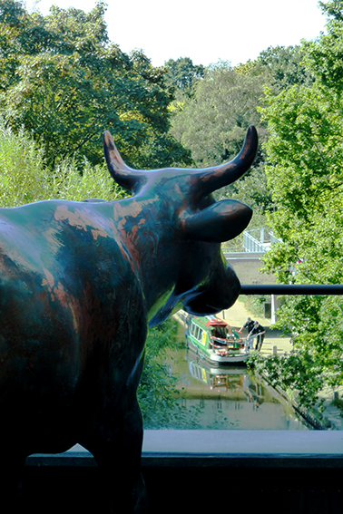 Woking Lightbox sculpture Kitty Canal Cruises art Basingstoke Canal